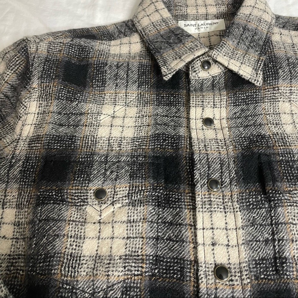Saint Laurent Western Shirt - L, plaid